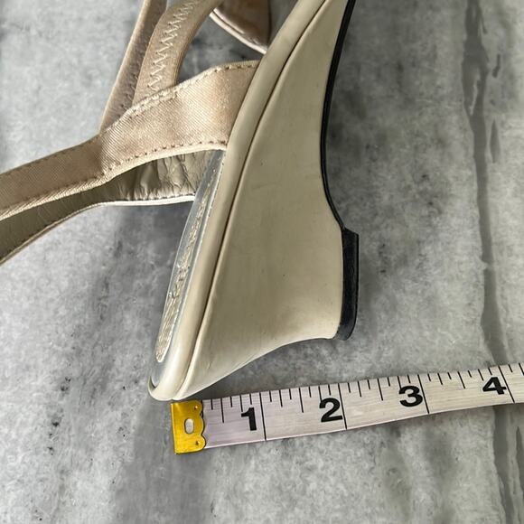 LifeStride Creamy Beige Sling Back Heels Shoes Woman Size 9M - Picture 7 of 9